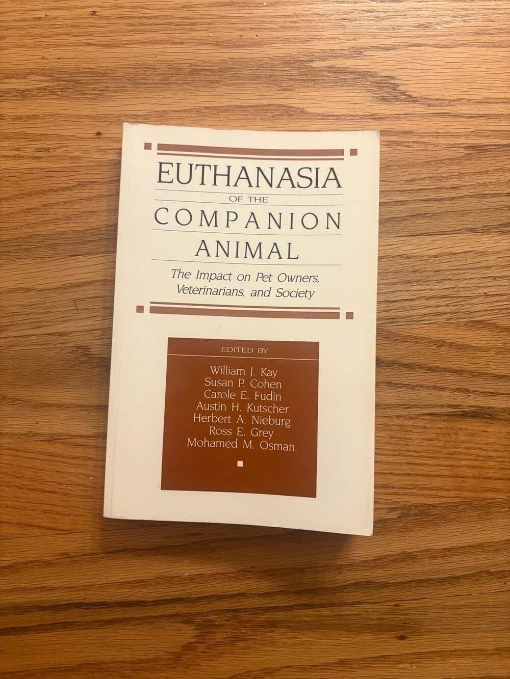 Euthanasia of the Companion Animal – Veterinary Pet Loss & Grief Book – 1988